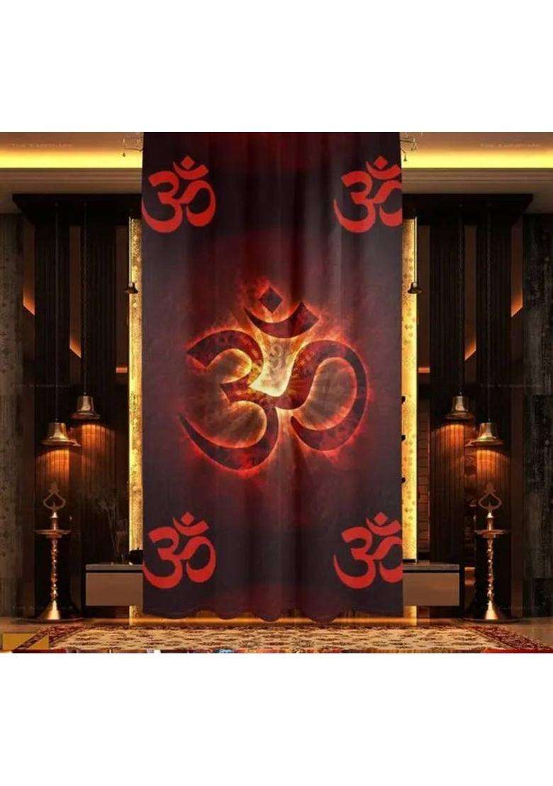 manvicreations 153 cm (5 ft) Window Polyester Room Darkening Curtain Single Curtain(Multicolor 3D Printed) - Indya