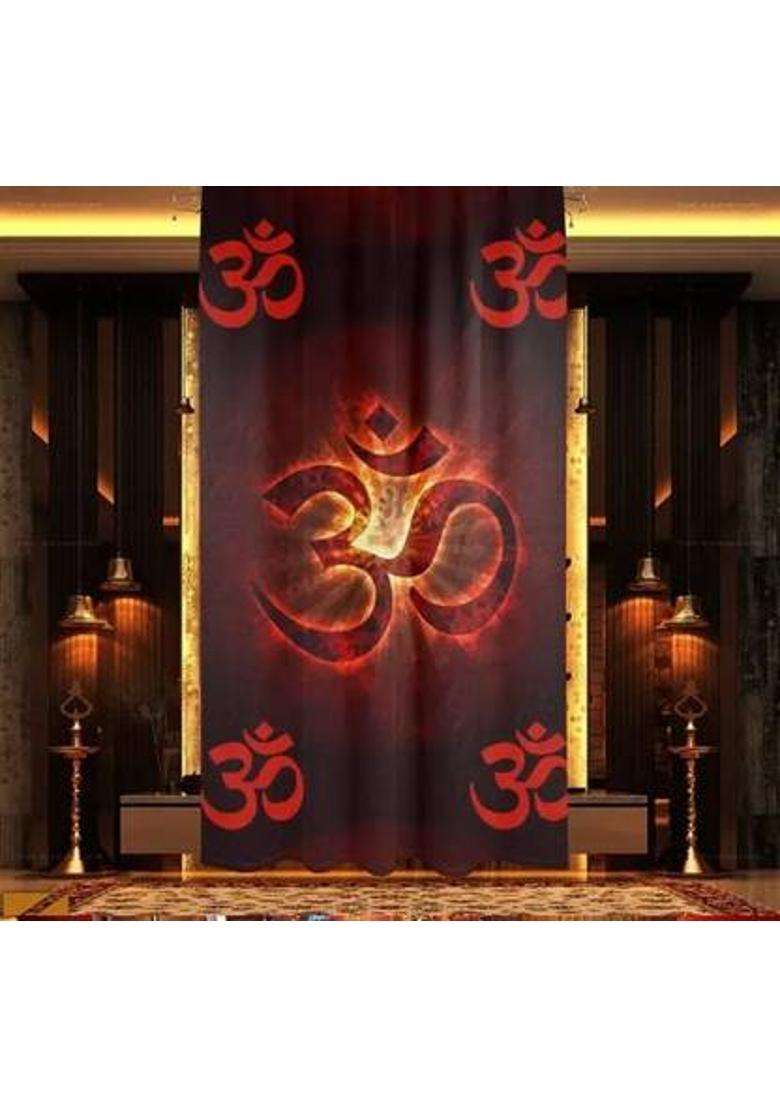 manvicreations 153 cm (5 ft) Window Polyester Room Darkening Curtain Single Curtain(Multicolor 3D Printed) - Indya