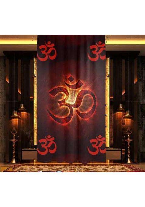 manvicreations 153 cm (5 ft) Window Polyester Room Darkening Curtain Single Curtain(Multicolor 3D Printed)