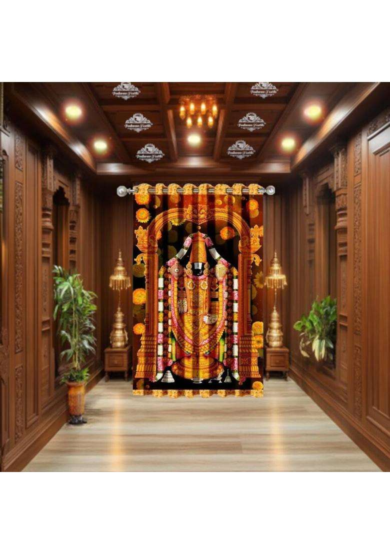 FOOFARAW TEXTILE 152 cm (5 ft) Window Polyester Room Darkening Curtain Single Curtain(Multicolor5 3D Printed) - Indya
