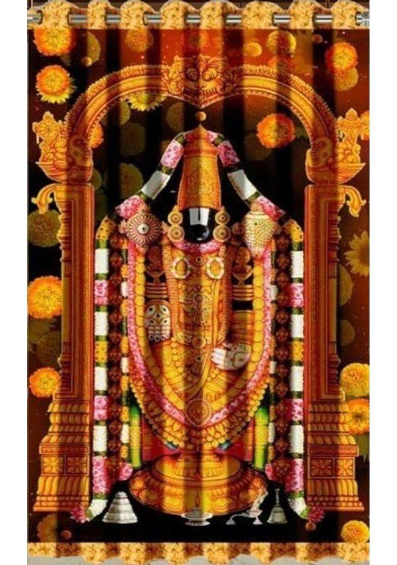 FOOFARAW TEXTILE 152 cm (5 ft) Window Polyester Room Darkening Curtain Single Curtain(Multicolor5 3D Printed) - Indya