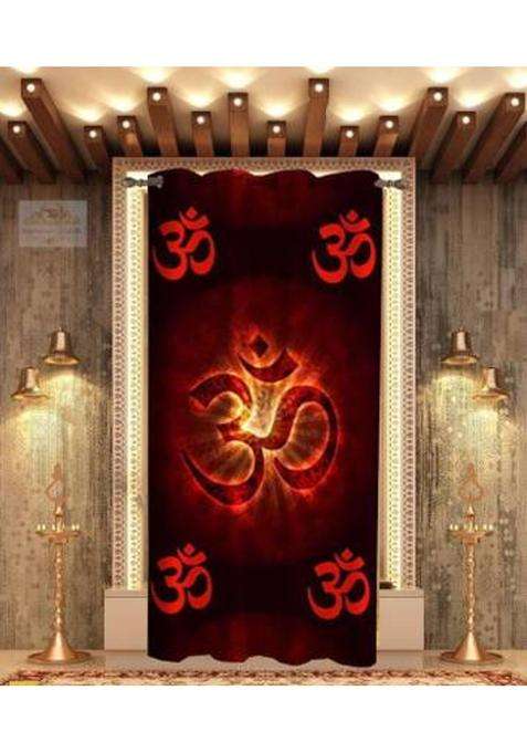 FOOFARAW TEXTILE 152 cm (5 ft) Window Polyester Room Darkening Curtain Single Curtain(Multicolor 4 3D Printed)