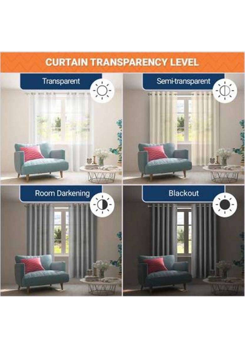 DECOMIZER 153 cm (5 ft) Window Polyester Room Darkening Curtain Single Curtain(Coffee OM Printed) - Indya