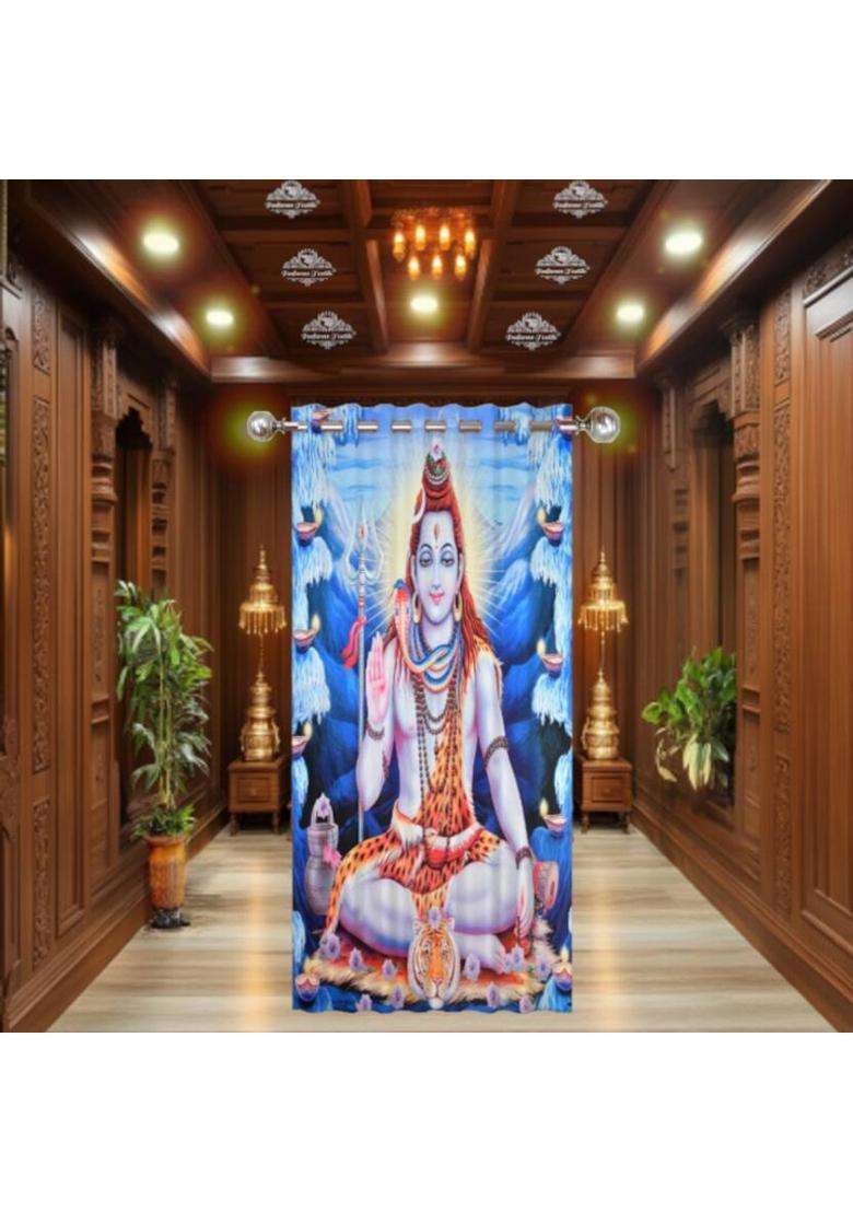 FOOFARAW TEXTILE 152 cm (5 ft) Window Polyester Room Darkening Curtain Single Curtain(Multicolor1 Printed) - Indya