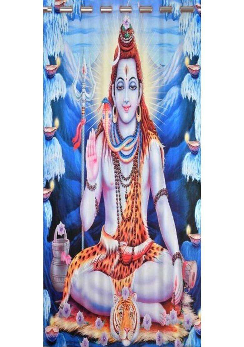 FOOFARAW TEXTILE 152 cm (5 ft) Window Polyester Room Darkening Curtain Single Curtain(Multicolor1 Printed) - Indya