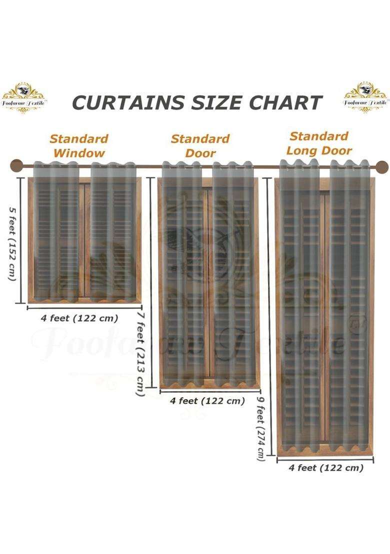 FOOFARAW TEXTILE 152 cm (5 ft) Window Polyester Room Darkening Curtain Single Curtain(Multicolor1 Printed) - Indya