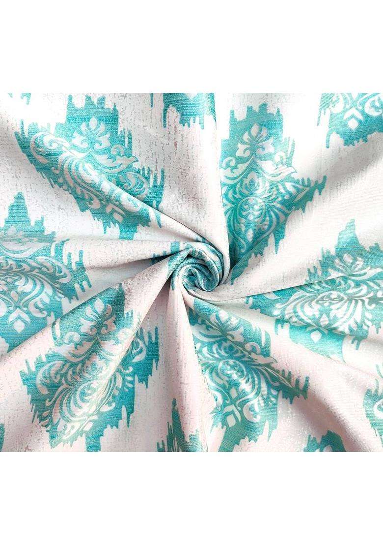 Lunar Days 152 cm (5 ft) Window Polyester Room Darkening Curtain Single Curtain(Blue Motif) - Indya
