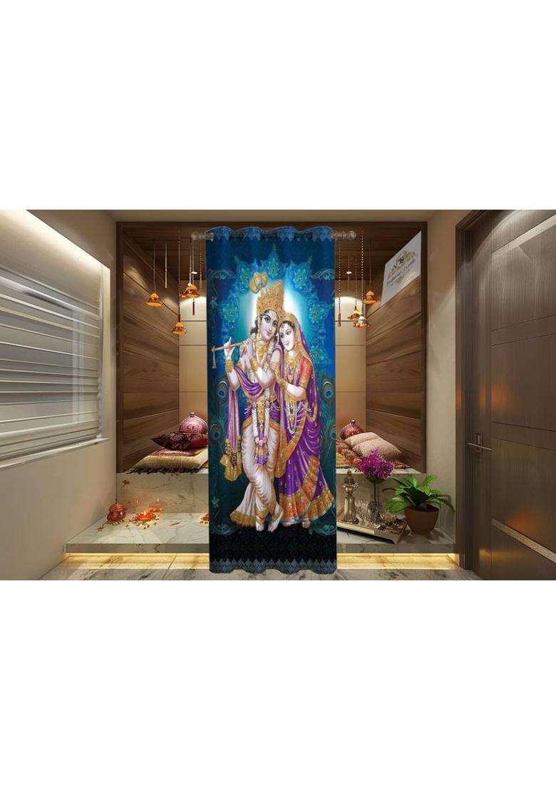 FOOFARAW TEXTILE 152 cm (5 ft) Window Polyester Room Darkening Curtain Single Curtain(Multicolor6 3D Printed) - Indya