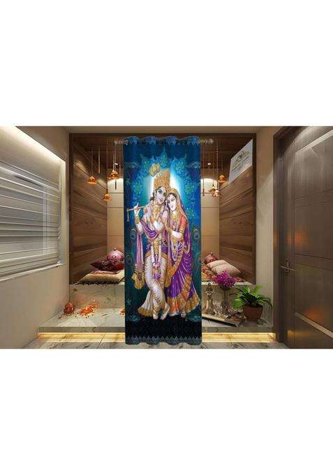 FOOFARAW TEXTILE 152 cm (5 ft) Window Polyester Room Darkening Curtain Single Curtain(Multicolor6 3D Printed)