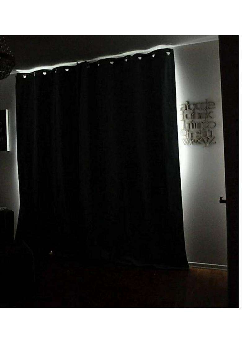 VeNom 186 cm (6 ft) Shower Silk Blackout Curtain (Pack Of 2)(Brown Solid) - Indya