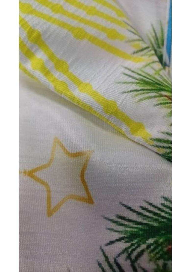 La elite 152 cm (5 ft) Window Polyester Room Darkening Curtain (Pack Of 2)(Ramdarbar-Yellow Printed) - Indya