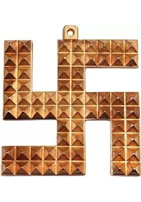 nagaana Vastu Swastik Pyramid in Copper Wall Hanging 3 inch Decorative Showpiece - 4 cm&nbsp;&nbsp;(Metal, Brown)