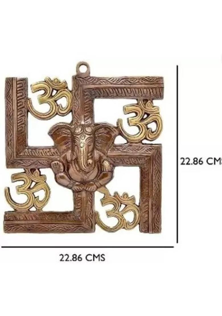 Chandra Art Collection Decorative Showpiece - 23 cm&nbsp;&nbsp;(Metal, Gold) - Indya