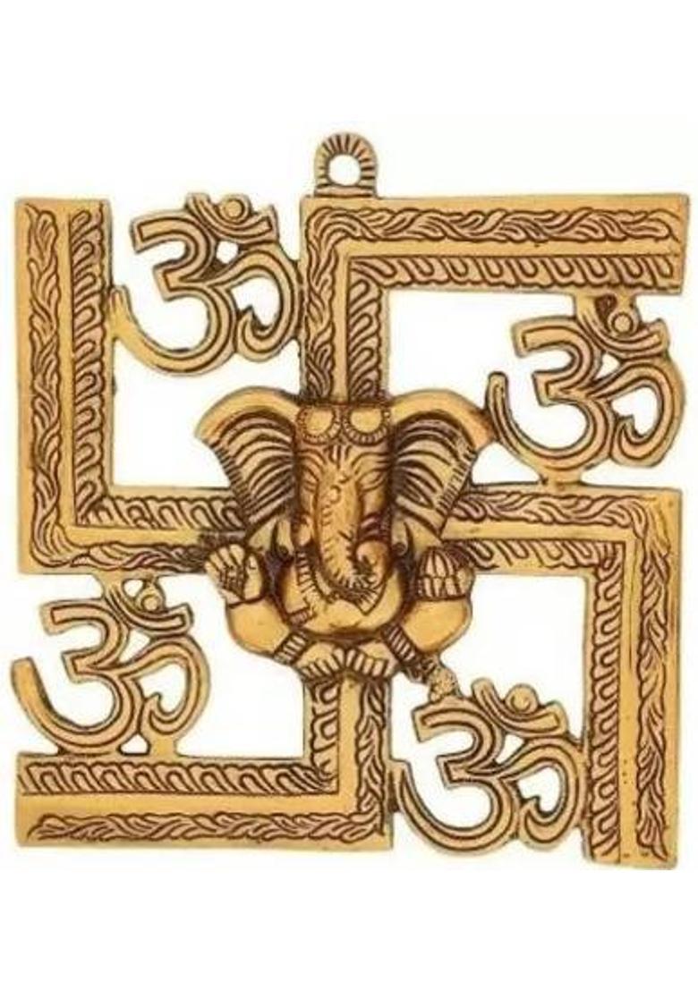 Chandra Art Collection Decorative Showpiece - 23 cm&nbsp;&nbsp;(Metal, Gold) - Indya