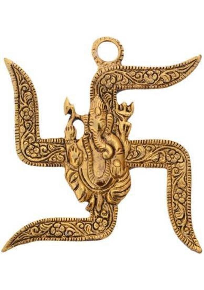 Dwarka Designs Decorative Showpiece - 9 cm&nbsp;&nbsp;(Brass, Gold) - Indya