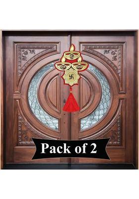 Kitlyn Diwali Decoration | Home and Office Door Decoration, Wall Hanging, Shubh Laabh Decorative Showpiece - 23 cm&nbsp;&nbsp;(Plastic, Multicolor)