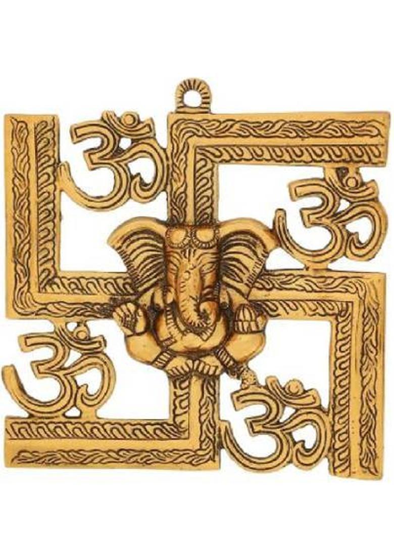 NAVYAKSH Decorative Showpiece - 22 cm&nbsp;&nbsp;(Aluminium, Gold) - Indya