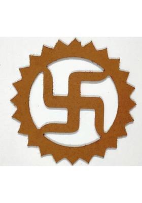 Toyjet Educational Products Brown Swastik MDF Cutouts Pack of 2 – 20cm Diameter for Art & Home Decor (5mm)&nbsp;&nbsp;(12 inch X 14.5 inch, Brown)