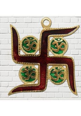 Love Kart Swastik For Home Décor Wall Hanging Office & Gifting Decorative Showpiece - 12 cm&nbsp;&nbsp;(Metal, Multicolor)