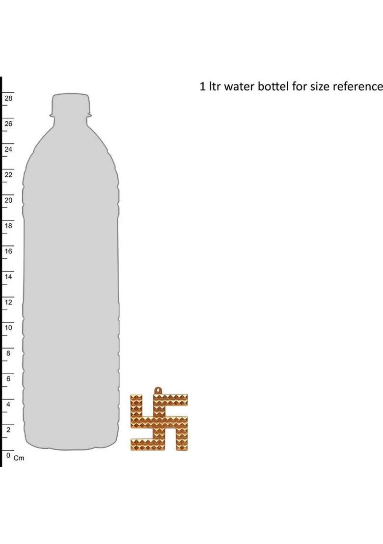 Agrey SWASTIK YANTRA- 5 CM Decorative Showpiece - 5 cm&nbsp;&nbsp;(Brass, Gold) - Indya