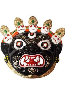 salvusappsolutions Nazar Battu- Wall Hanging Metal Mahakal Face Mask Nazar Battu Evil Eye Protector Decorative Showpiece - 16 cm&nbsp;&nbsp;(Metal, Multicolor)