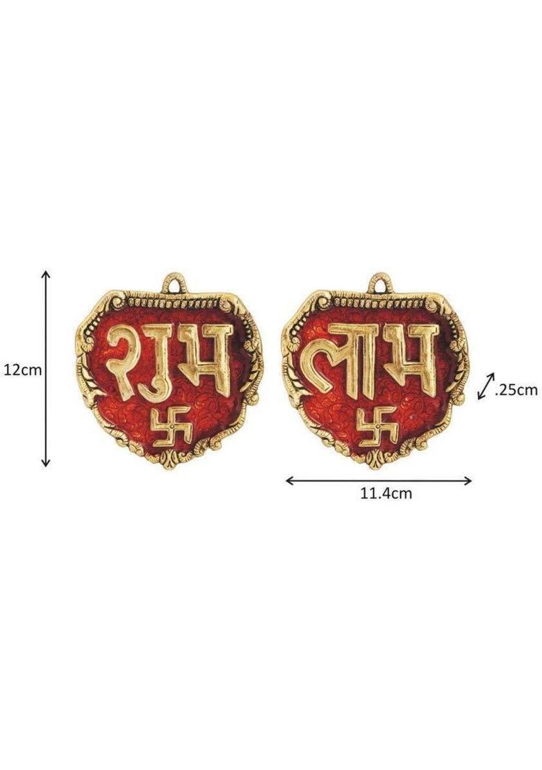 inDecor Metal Door Hanging Subh Labh For Decoration, Subh Labh For Door Entrance Decorative Showpiece - 12.5 cm&nbsp;&nbsp;(Aluminium, Red) - Indya