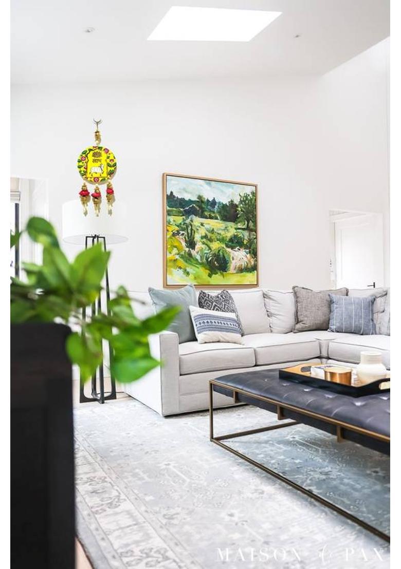 Indie Decor Cow Design Shubh Labh Latkan Set Hanging for Door, Wall, and Festive Decor Pack of 2&nbsp;&nbsp;(15 inch, Multicolor) - Indya