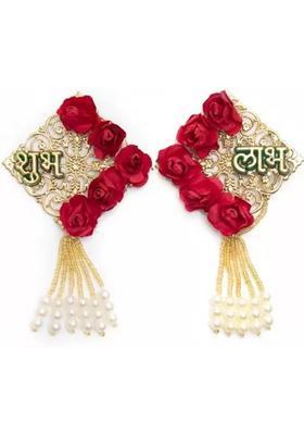 CTW Shubh Labh Door Hanging for Diwali Floral Wall Hangings for Home Decoration. Decorative Showpiece - 11 cm&nbsp;&nbsp;(Bronze, Multicolor)