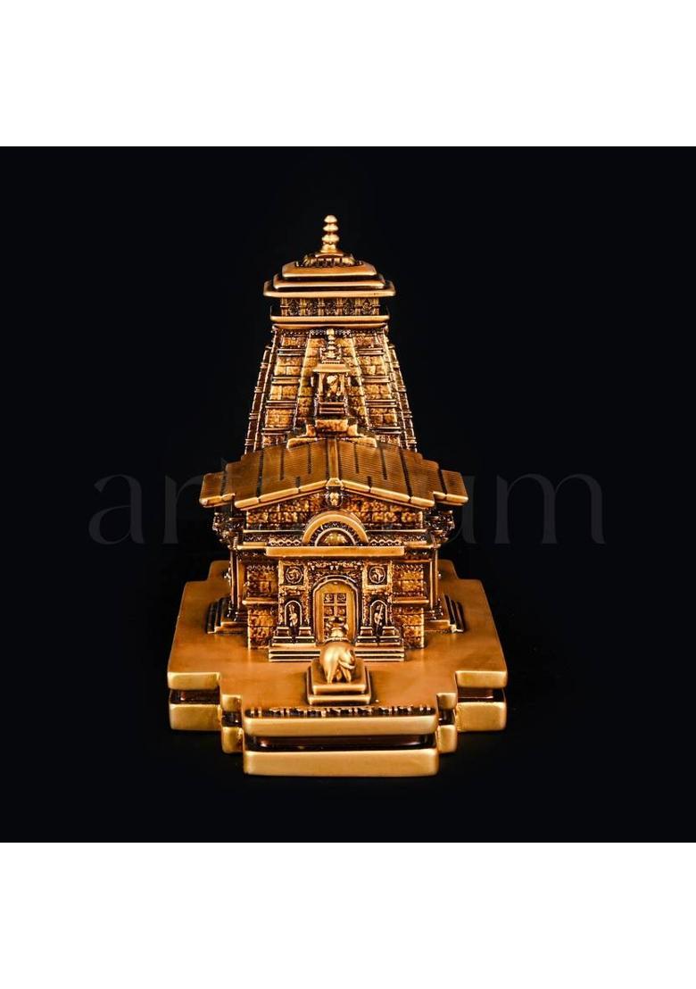 ARTARIUM Kedarnath Temple Mandir Statue For Home Decor Pooja Room 7 Inch Decorative Showpiece - 10.99 cm&nbsp;&nbsp;(Resin, Multicolor) - Indya