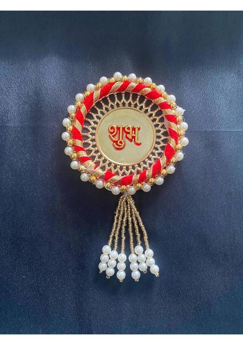 TGS Shubh Labh Hanging Toran Decorative Wall/Door Hanging for Diwali Home Entrance Pack of 2&nbsp;&nbsp;(4 inch X 3.5 inch, Multicolor) - Indya