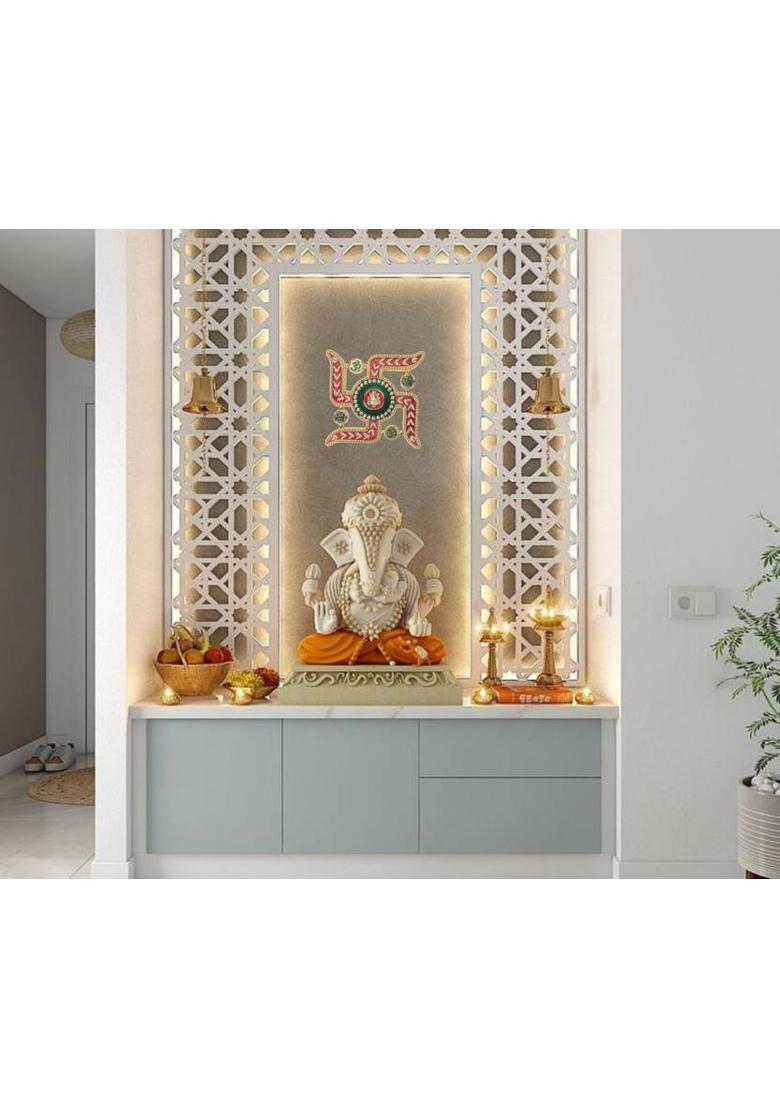 crafonic Meenakari Jumbo Swastik for door & Wall decoration,Temple decoration(Pack of 2) Decorative Showpiece - 11 cm&nbsp;&nbsp;(Plastic, Multicolor) - Indya