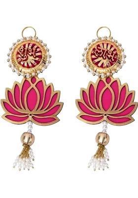 Sohibe Shubh Labh Lotus Festival Wall Hanging Decorative Showpiece - 20 cm&nbsp;&nbsp;(Wood, Multicolor)