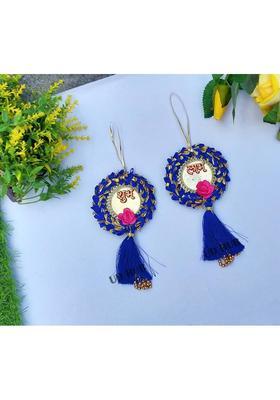 UD HUB shubh labh door wall hanging toran diwali decoration item for home room main get&nbsp;&nbsp;(blue SHUBH LABH SET)