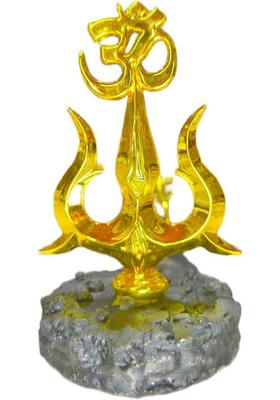 DIVINE Golden Trishul Decorative Showpiece - 12.5 cm&nbsp;&nbsp;(Plastic, Gold)