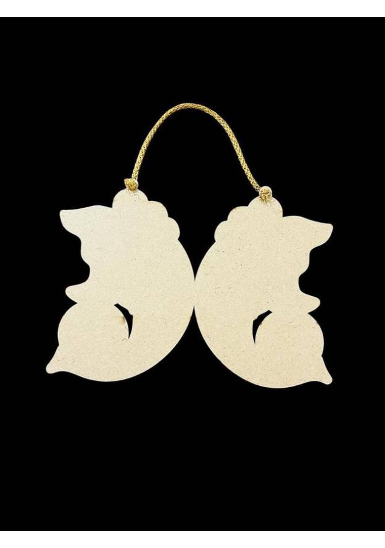 MHD Shri Ganesh Shubh Labh wall hanging&nbsp;&nbsp;(14 cm X 20 cm, Multicolor, Yellow) - Indya