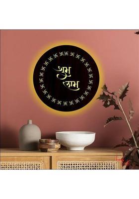 trendDecor Craft Shubh Labh Wall Light Hanging for Diwali Decoration | Wall Lamp For Festival&nbsp;&nbsp;(16 inch X 16 inch, Brown (16 Inches))