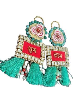 Adwitiya Decorative Showpiece - 15 cm&nbsp;&nbsp;(Crystal, Stone, Green, Red)
