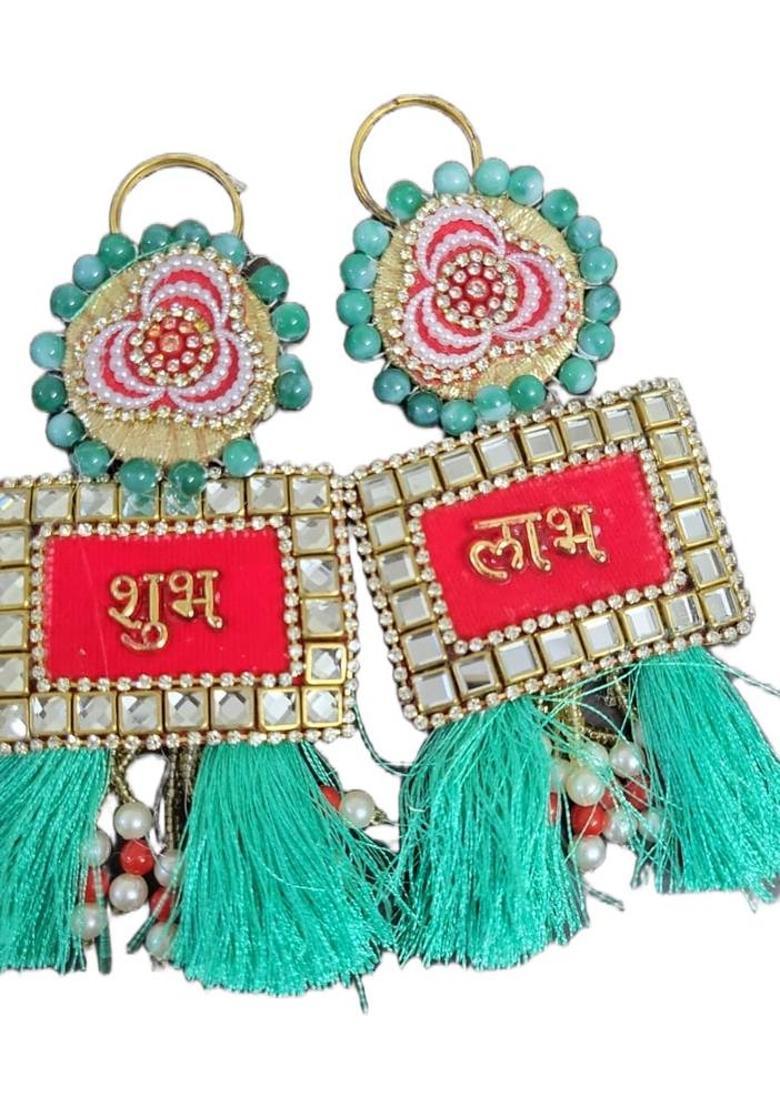 Adwitiya Decorative Showpiece - 15 cm&nbsp;&nbsp;(Crystal, Stone, Green, Red) - Indya