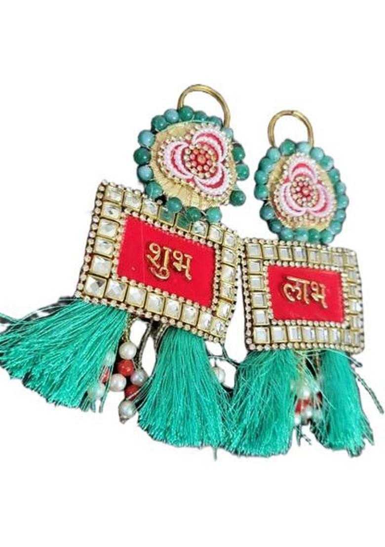 Adwitiya Decorative Showpiece - 15 cm&nbsp;&nbsp;(Crystal, Stone, Green, Red) - Indya