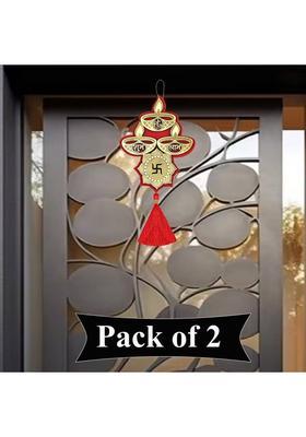 Kitlyn Home and Office Door/ Wall Décor Designer Jhumar, Toran Wall Hanging,Shubh Laabh Decorative Showpiece - 23 cm&nbsp;&nbsp;(Plastic, Multicolor)