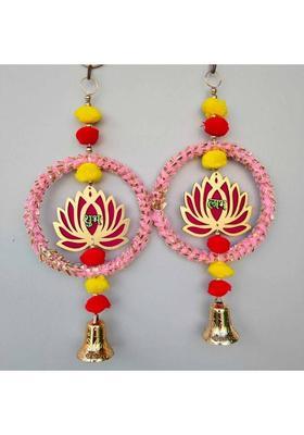 Nilanchal Handicrafts Shubh Labh Door Hanging for Diwali Wall Hangings for Home Decoration Decorative Showpiece - 35 cm&nbsp;&nbsp;(Fabric, Multicolor)