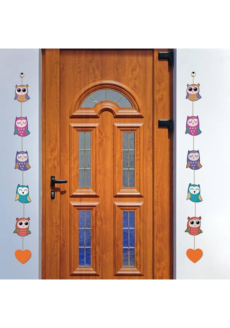 Home Delight Wooden Door Hanging Toran Wall Decor Home Decoration Items|Gift Items Pack of 2&nbsp;&nbsp;(104 cm X 11 cm, Purple, Blue, Red, Yellow) - Indya