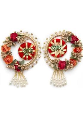 CTW Shubh Labh Door Hanging for Diwali Floral Wall Hangings for Home Decoration. Decorative Showpiece - 11 cm&nbsp;&nbsp;(Bronze, Multicolor)