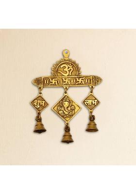 INTERNATIONAL GIFT Brass Om Shubh Labh Ganesh Wall Hanging Decorative Showpiece - 22.86 cm&nbsp;&nbsp;(Brass, Gold)
