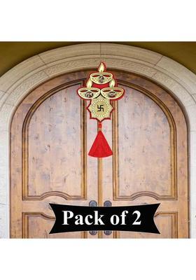 Kitlyn Shubh Laabh for Diwali Decoration, Home and Office Temple, Main Gate Decor Toran Decorative Showpiece - 23 cm&nbsp;&nbsp;(Plastic, Multicolor)