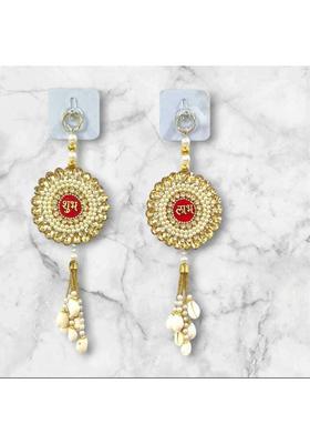 Koogly Pearl Shubh Labh Decorative Hanging for Home & Festival Decoration Pack of 2&nbsp;&nbsp;(10 inch, Multicolor)