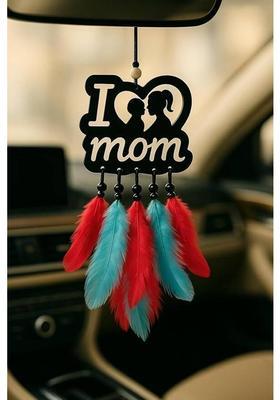 KZEEL Handmade Acrylic Dream Catcher for Car Interior Decorative Showpiece - 13 cm&nbsp;&nbsp;(Wood, Multicolor)