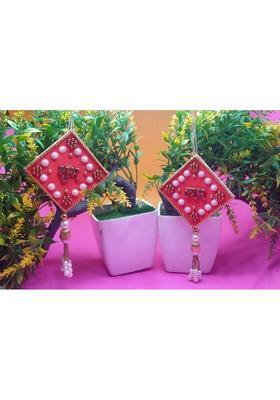 UD HUB shubh labh door wall hanging toran diwali decoration item for home room main get&nbsp;&nbsp;(RED BIG)