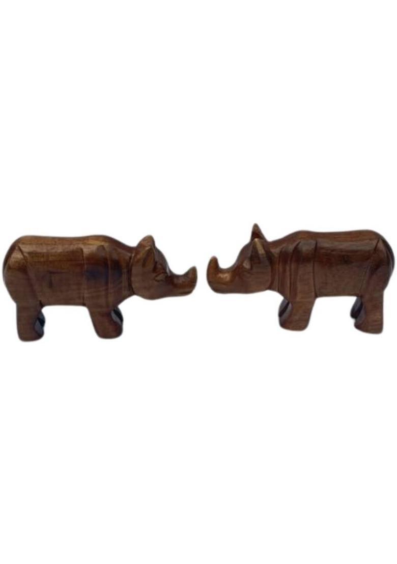 MAMPI ENTERPRISE Decorative Showpiece - 4.5 cm&nbsp;&nbsp;(Wood, Brown) - Indya