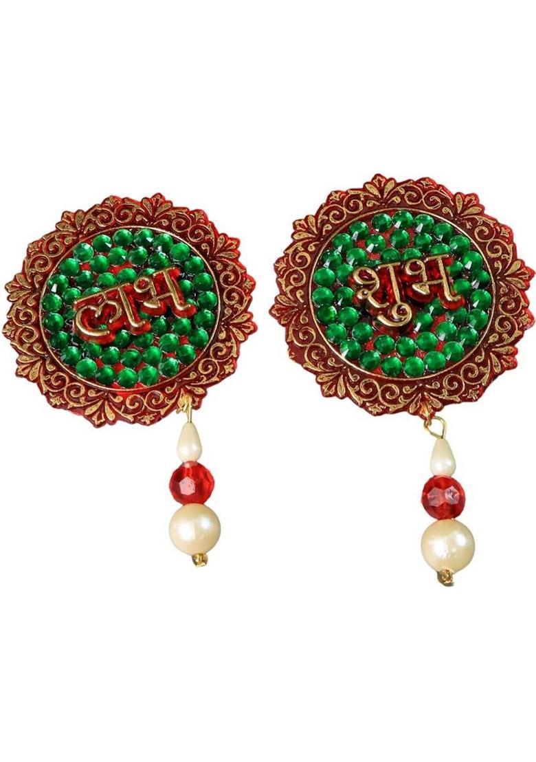 Oblivion Shubh Labh Beaded Decorative Door Hanging Set of 2 – Festive Home Decor Decorative Showpiece - 1 cm&nbsp;&nbsp;(Plastic, Multicolor) - Indya